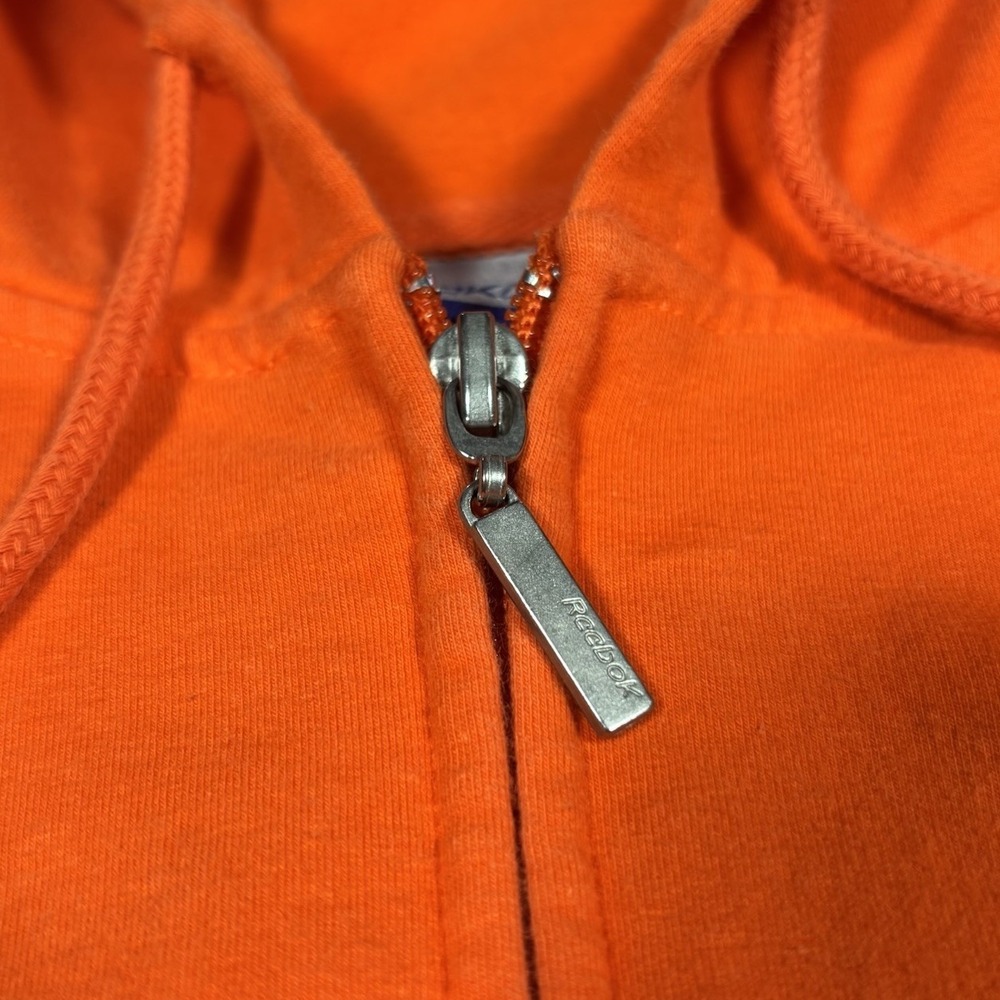 Cleveland Browns Hoodie Sweatshirt Womens L Full Zip Orange Embroidered Reebok - Picture 4 of 7